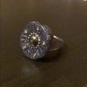 Coach resin tea rose ring